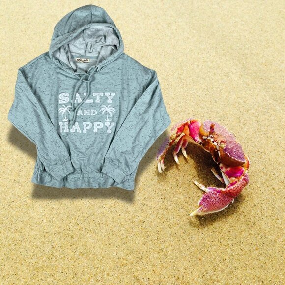 SALTY & HAPPY Beach Hoodie NWT XL - Picture 10 of 10